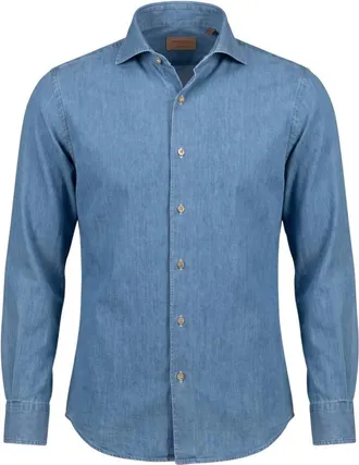Borriello Camicia Denim - - Shirts - Uomo - Blu - 2XS