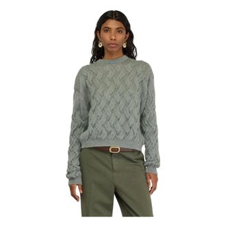 Semicouture Dames, Truien, Groen, Maat: L Mohair