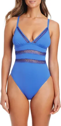 Bleu Rod Beattie Cross Back One-Piece Swimsuit in Electric Bleu at Nordstrom, Size 12