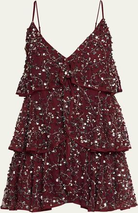 Johanna Ortiz Fluvial Adventure Sequined Mini Dress