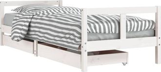 vidaXL Estructura cama niños con cajones madera pino blanco 80x200 cm Vidaxl