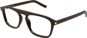 Saint Laurent SL 157 Optical Frame - Heren - Brillen - Bruin - 50 MM - Accessoires