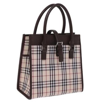 Burberry Pre-owned Vintage Handtas - Dames - Vintage Handtas - Beige - ONE Size - Nylon - Vintage
