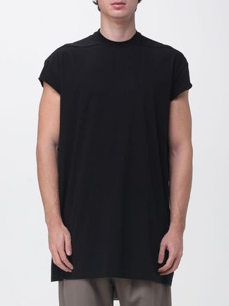 Rick Owens Longline Relaxed Fit Crewneck T-shirt in Wool and Silk