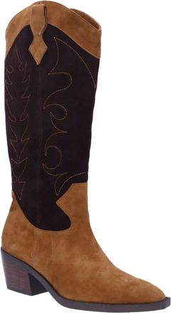 L'Amour Des Pieds Womens Veera Block Heel Boots In Brown Multi