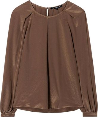 Luisa Cerano Overhemden, Dames, Bruin, M, Elegante Blouse met Unieke Stijl