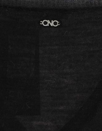 Costume National Womens Black V-Neck Lightweight Sweater Acrylic Clothing
