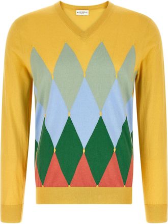 Ballantyne Bicolor Cotton Mens Cardigan