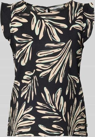 Tom Tailor Denim Relaxed Fit Blusenshirt mit Strukturmuster in Black, Größe M