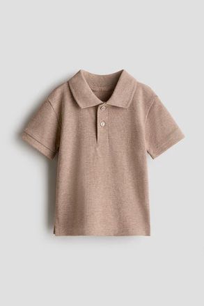 H&M Cotton Piqu&eacute; Polo Shirt in Beige at Nordstrom, Size 12M