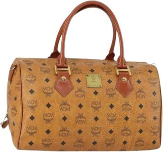 MCM Pre-owned Handbags, female, Brown, Size: ONE SIZE Pre-owned Plastic Handbag