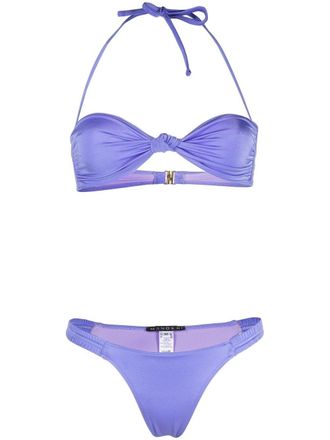 Manokhi Set bikini con ruches - Viola