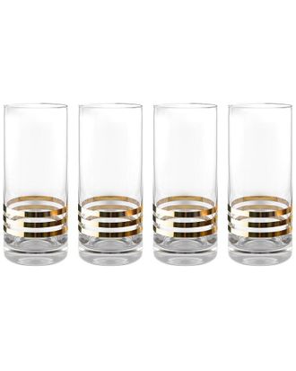 Barski Crystal Glass Highballs Set Of 4