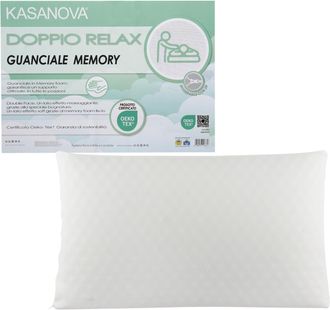KASANOVA Cuscino guanciale memory Doppio Relax