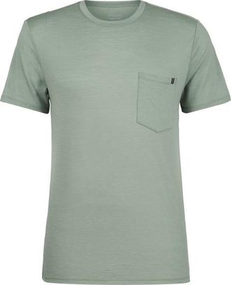 Stoic Merino155 LaholmSt. Pocket T-Shirt Merinoshirt f&uuml;r Herren | grau/t&uuml;rkis
