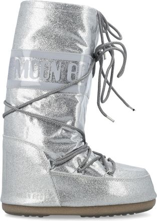 Moon Boot Silver Logo Boots