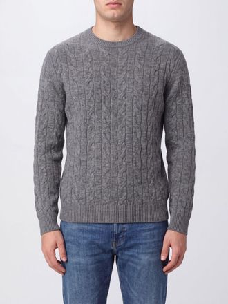 Ballantyne Maglia girocollo in misto lana a trecce con maniche lunghe