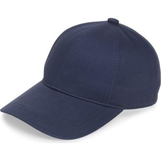 Nordstrom Brushed Cotton Baseball Cap in Navy Iris at Nordstrom