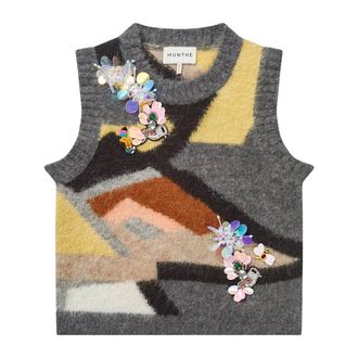 Munthe Round-neck Knitwear, female, Multicolor, XS, Round-neck Knitwear