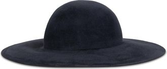 Alberta Ferretti Elegante hoed met brede rand - Dames - Hoeden - Blauw - S - Wol - Accessoires
