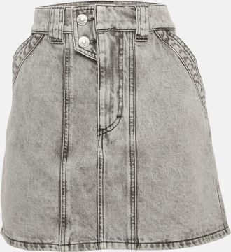 Isabel Marant Etoile Grey Washed Denim Mini Skirt