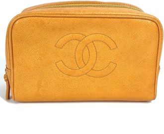 Chanel yellow Grained Calfskin Pouch (Pre-Owned)