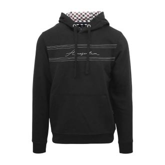 Aquascutum Heren Signature Regular Hoodie (Zwart)