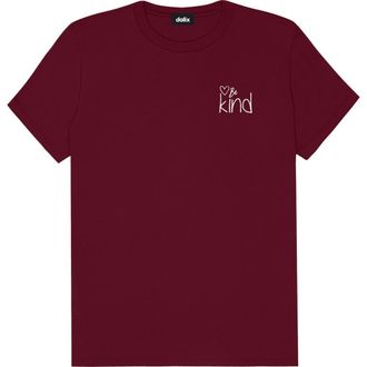 Dalix Be Kind Womens Relaxed Tee in Maroon at Nordstrom, Size Xx-Large