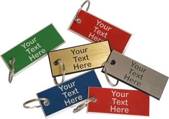 Generic Personalised Engraved Acrylic Keyring multipurpose for Hotels, Bags, Lunchboxes, Garage, Keys. 60mm X 25mm