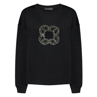 Elena Miro Sweatshirts, female, Black, Size: M Casual Cotton T-Shirt