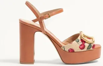 Valentino Garavani VLogo Signature Cherryfic Platform Sandal 115Mm Wo