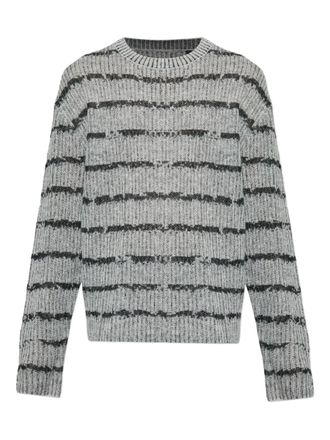 AllSaints Dissolved striped sweater - Grey