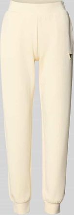 Guess Sweatpants mit Label-Detail Modell OLYMPE in Hellgelb, Gr&ouml;&szlig;e XL