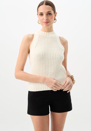 Trina Turk Paley Sleeveless Rib Knit Tank Top