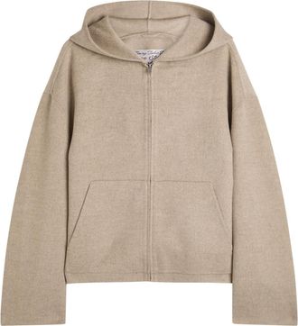 Acne Studios Zip-through Hooded Wool and Cashmere-blend Jacket - Off White - 48 (IT48 / M)