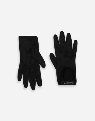 Dolce & Gabbana Short Silk Satin Gloves - Woman Hats And Gloves Black Silk S