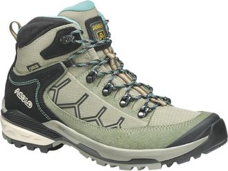 Asolo Womens Falcon Evo Gv Boots In Dry Weeds/aqua Green