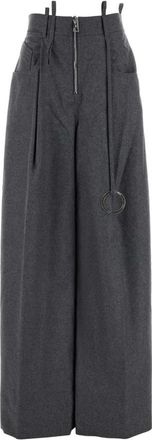 The Attico Dark grey wool blend palazzo pant