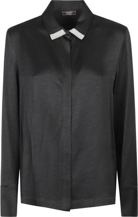 PESERICO Shirt - Dames - Overhemden - Zwart - L - Overhemden