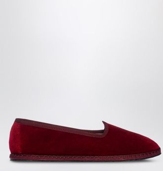 Vibi Venezia Friulane in burgundy velvet