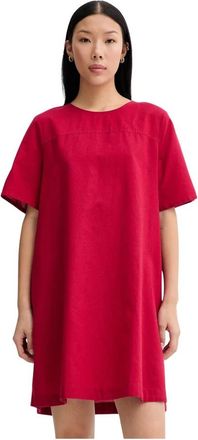 Marc O'Polo Mpy 2-Sud 01Z A-lijn Jurk - Dames - Korte kleedjes - Rood - XS - Katoen - Kleedjes