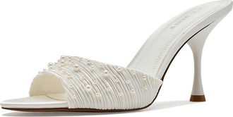 Steve Madden Santi Womens Sandals White Pearl : 7.5 M, Synthetic