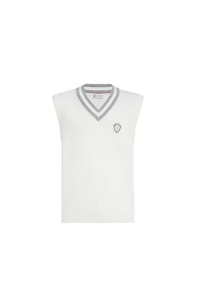 Brunello Cucinelli Cotton knit vest in Panama at Nordstrom, Size Xxx-Large Eu