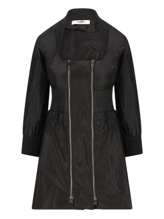 Fendi zip-up mini dress - Black
