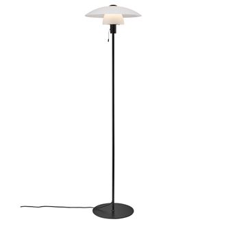 Nordlux Vintage Indoor Floor Lamp Black Glass E27 Cord Switch - Mains Powered, IP20