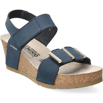 Mephisto Leonore Ankle Strap Sandal in Navy at Nordstrom, Size 10