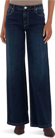 Kut from the Kloth High Rise Wide Leg With Clean Hem Jeans In Attributable