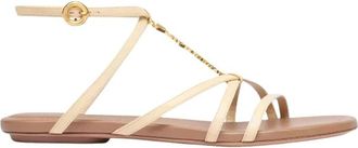 Jacquemus Pralu Sandalen - Dames - Sandalen - Beige - 36 EU - Leer - Schoenen