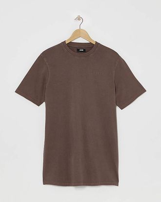 Jacamo Embroidered Dyed Graphic T-Shirt Long