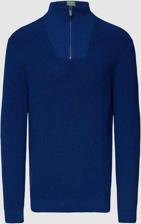 Esprit Strickpullover mit Troyer-Kragen in Royal, Gr&ouml;&szlig;e XL